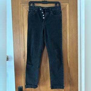 Denim Forum Aritzia Yoko High Rise Slim Black Jeans size 25